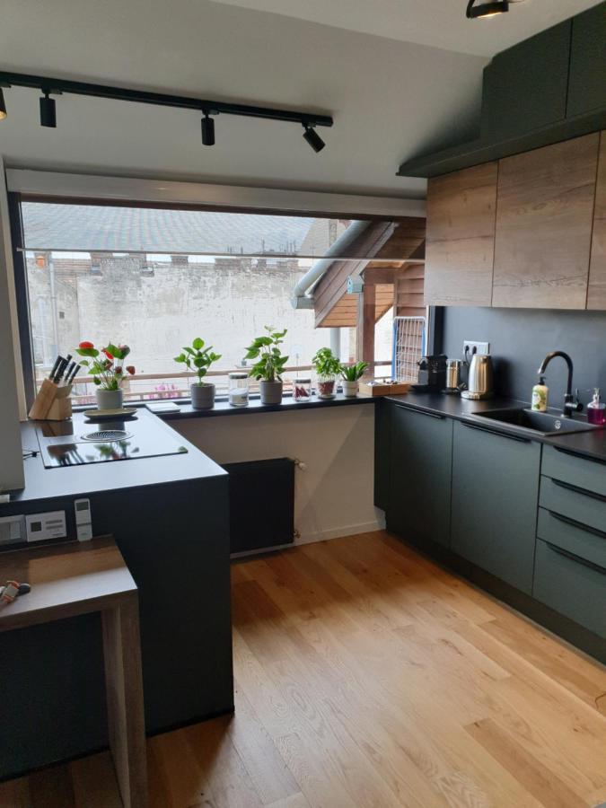Modern Top Floor Loft With Balcony Budapest Exterior foto